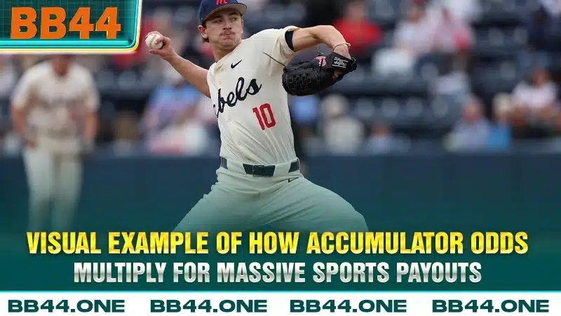 Visual example of how accumulator odds multiply for massive sports payouts
