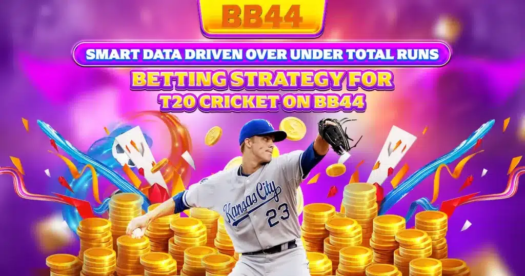 Smart data driven over under total runs betting strategy for T20 cricket on BB44