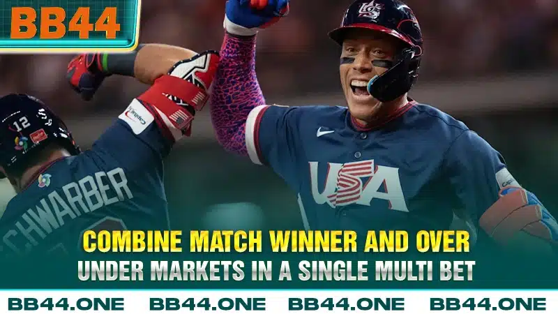 Combine match winner and over under markets in a single multi bet