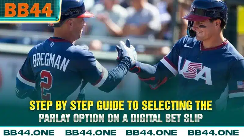 Step by step guide to selecting the parlay option on a digital bet slip
