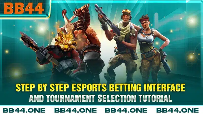 Step by step esports betting interface and tournament selection tutorial