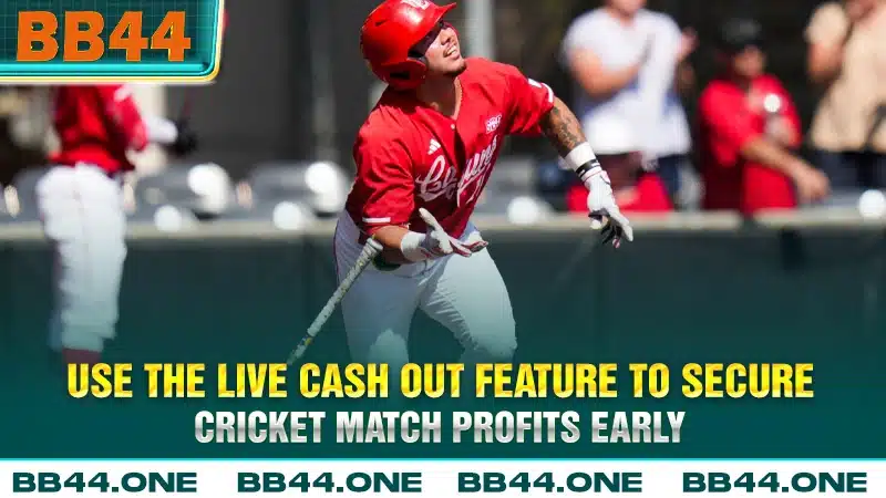 Use the live Cash Out feature to secure cricket match profits early