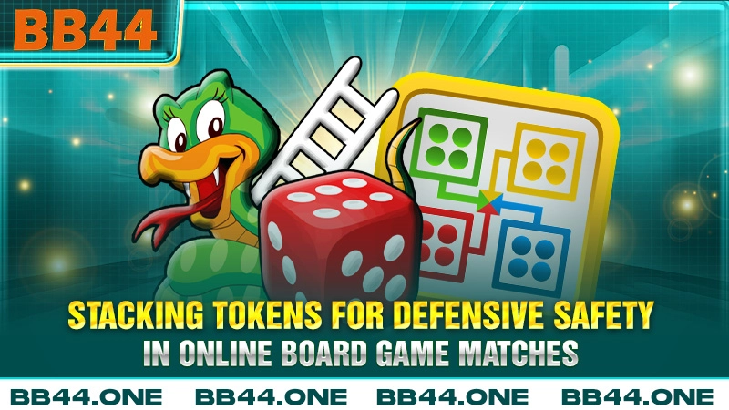Stacking tokens for defensive safety in BB44 online Ludo betting matches