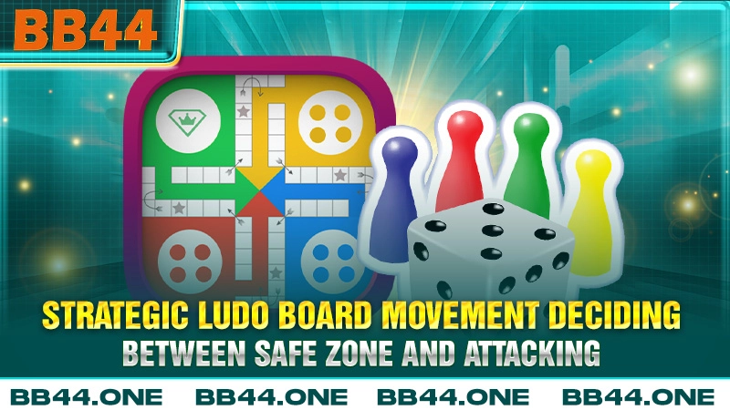Strategic Ludo board movement deciding between safe zone and attacking opponent