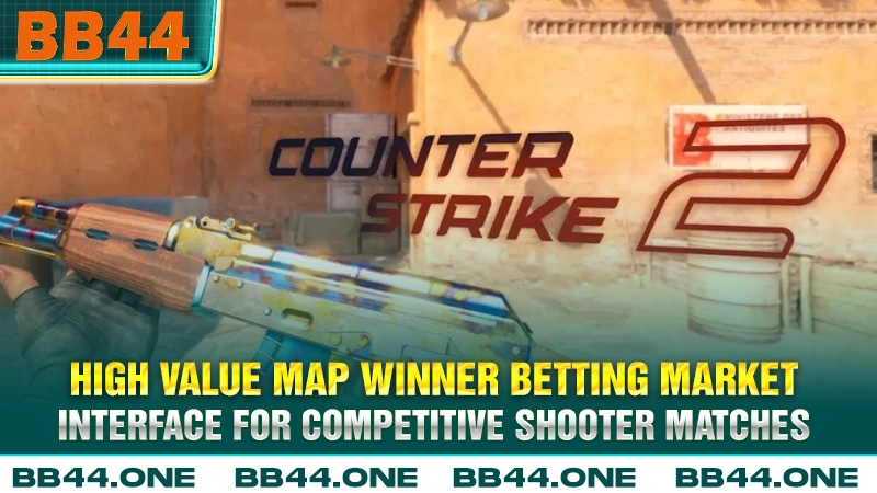 High value Map Winner betting market interface for CS2 matches