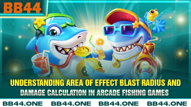 Understanding area of effect blast radius and damage calculation in arcade fishing games
