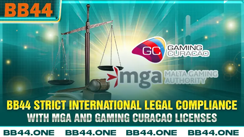 BB44 strict international legal compliance with MGA and Gaming Curacao licenses